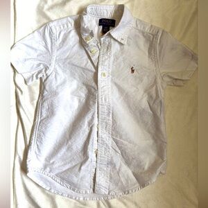 Boys linen polo dress shirt